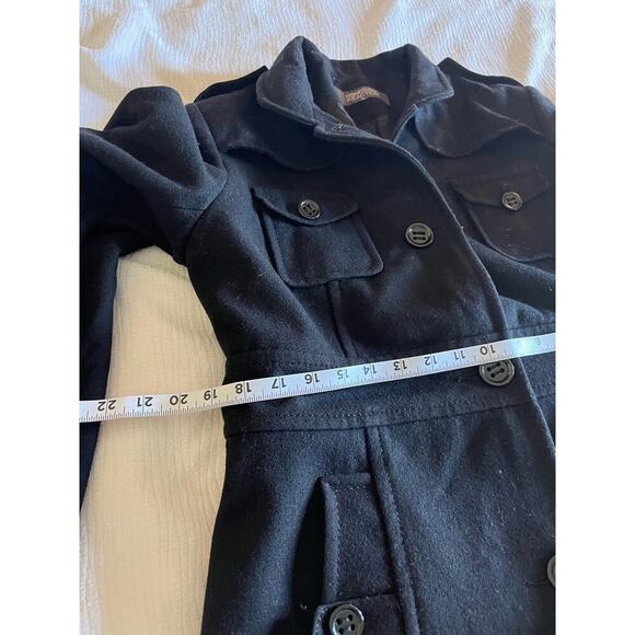 Kenneth Cole Reaction Wool Blend Trench Coat Jacket Preppy Academia Women Small - Picture 7 of 16